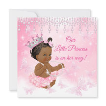 Prinses Roze Vlinder Baby Shower Etnisch