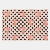  prinses Roze zwart en goud Inpakpapier Vel (Voorkant 3)