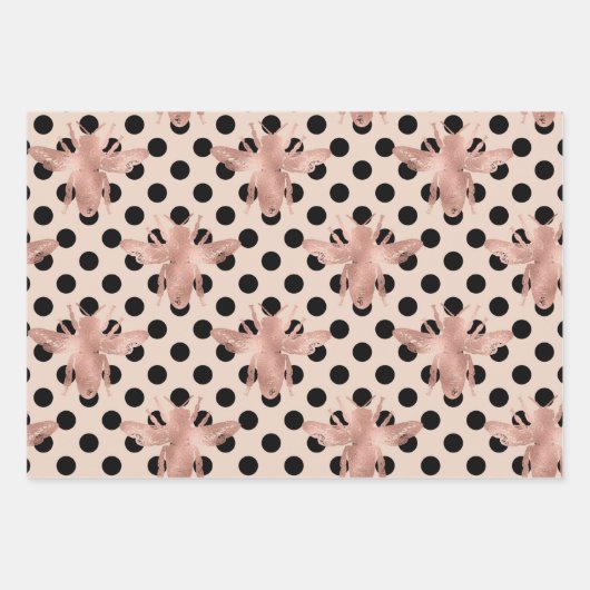  prinses Roze zwart en goud Inpakpapier Vel (Voorkant 3)