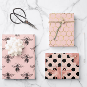  prinses Roze zwart en goud Inpakpapier Vel