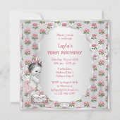 Prinses Rozen 1e Verjaardagstaart Zilver Kaart (Achterkant)