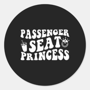 Prinses Seat Passagier Vriend Prinses Passagier Ronde Sticker