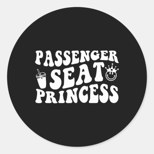 Prinses Seat Passagier Vriend Prinses Passagier Ronde Sticker (Voorkant)