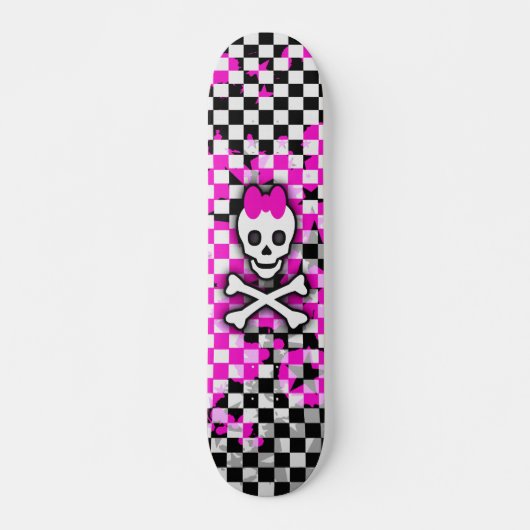 Prinses Skull Meisjes Skateboard (Voorkant)
