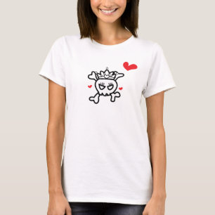 Prinses Skull met hart T-shirt