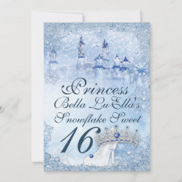 Prinses Sneeuwvlok Sweet 16 Mis Quince Kaart