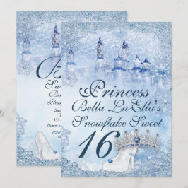 Prinses Sneeuwvlok Sweet 16 Mis Quince Kaart