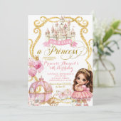 Prinses Spaans Fourever een prinses Uitnodiging (Staand voorkant)