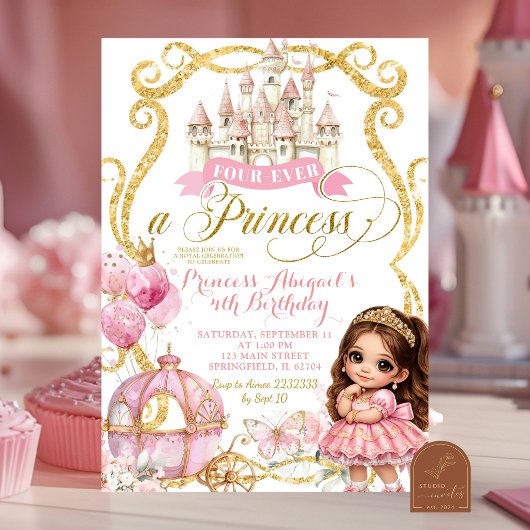 Prinses Spaans Fourever een prinses Uitnodiging