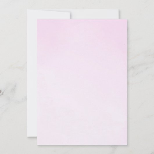 Prinses Sprookje Kasteel Roze Baby Meisje Douche Kaart (Achterkant)