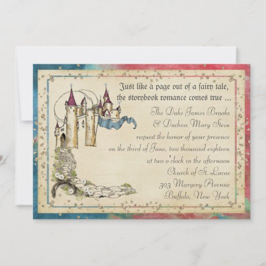 Prinses Sprookje Uitnodigingen (Voorkant)