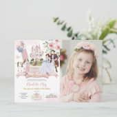 Prinses Sprookjesboek Eens Upon Een Tijd Verjaarda Kaart (Staand voorkant)