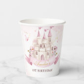 Prinses Sprookjeskasteel Verjaardag papieren beker (Achterkant)