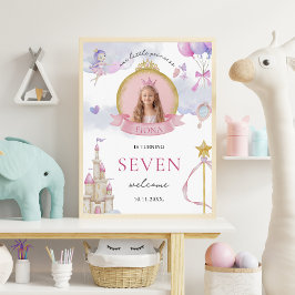 Prinses Sprookjesmeisje foto Verjaardag Welkom Poster
