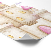 Prinses Sprookjesmeisje foto Verjaardag Welkom Poster (Hoek)