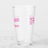 Prinses ster aangepaste naam roze grafiek glas (Rechts)
