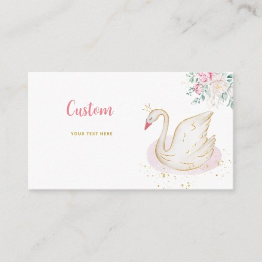 Prinses Swan Custom Informatiekaartje (Voorkant)