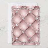 Prinses Swan op Glamoureus Pink met diamanten Kaart (Achterkant)