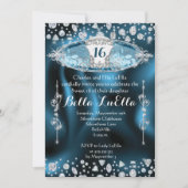 Prinses Sweet 16 Bling Party uitnodiging (Voorkant)