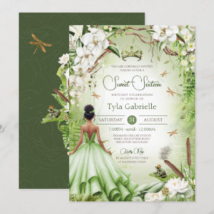 Prinses Sweet 16 Kikker Prins Verjaardag Kaart