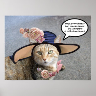 PRINSES TATUS /ELEGANTE KAT, GROOT DIVA-HOED EN RO POSTER