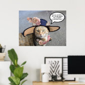 PRINSES TATUS /ELEGANTE KAT, GROOT DIVA-HOED EN RO POSTER (Thuiskantoor)