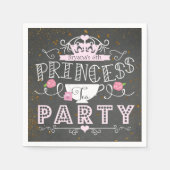 PRINSES TEA PARTY Krijtbordfeest Servet (Voorkant)