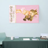 Prinses Teddybeer Babyshower Spandoek (Beurs)
