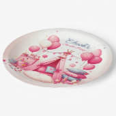 Prinses Teepee & Kussens Slumber Verjaardagsfeest Papieren Bordje (Gekanteld)