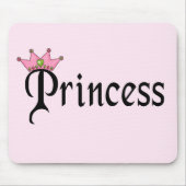 Prinses Tekst met kroon Muismat (Voorkant)