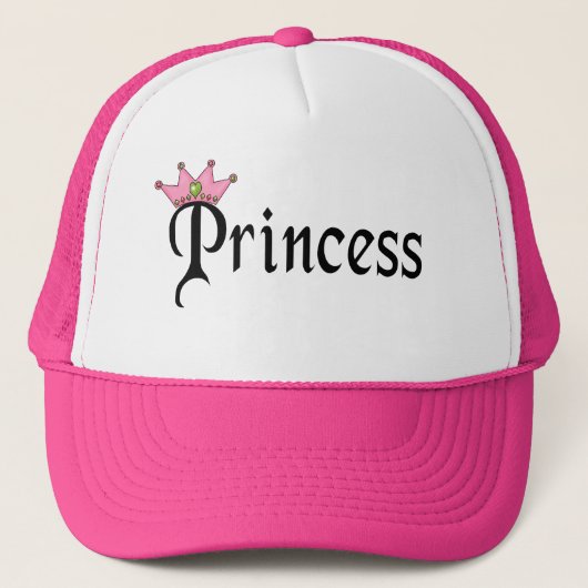 Prinses Tekst met kroon Trucker Pet (Voorkant)