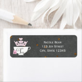 PRINSES THEEPARTY Verjaardagsuitnodiging Labels (Insitu)
