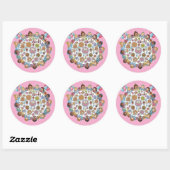 Prinses thema kostuumfeest ronde sticker (Vel)
