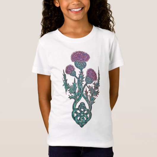 Prinses Thistle Keltische knoop T-shirt (Voorkant)