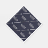 Prinses Tiara 15 Scepter Donkerblauw Quinceanera Servet (Hoek)