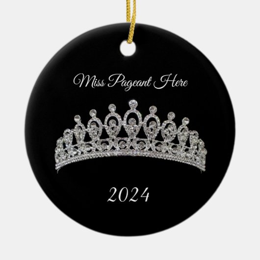 Prinses Tiara Kerstbal Ornamente Keramisch Ornament (Voorkant)