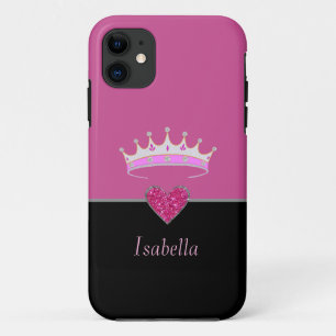 Prinses Tiara Kroon op Roze Goud en Zwart Case-Mate iPhone Case