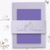 Prinses Tiara licht Paarse en zilver Uitnodigingen Wikkel