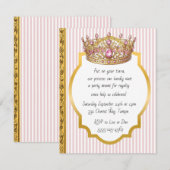 Prinses Tiara Verjaardag Digitale Download Uitnodi (Voorkant / Achterkant)