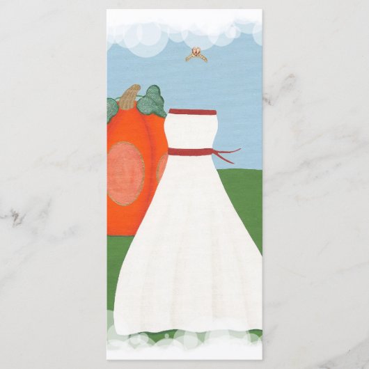 Prinses Trouwjurk, Herfst menukaarten Menu (Voorkant)