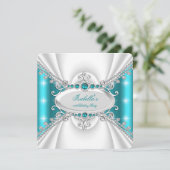Prinses Turkoois Parelmoer Glitters Verjaardagsfee Kaart (Staand voorkant)