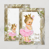 Prinses Tutu Baby Shower Bedankt (Voorkant / Achterkant)