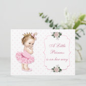  prinses Tutu Hearts en Flowers Kaart (Staand voorkant)