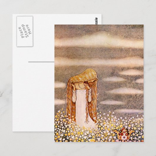 “Prinses Tuvstarr” John Bauer Aquarel Briefkaart (Voorkant / Achterkant)