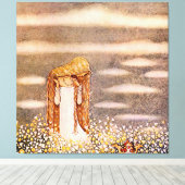 “Prinses Tuvstarr” John Bauer Aquarel Canvas Afdruk (Insitu (Houten vloer))