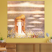 “Prinses Tuvstarr” John Bauer Aquarel Canvas Afdruk (Insitu (Woonkamer))