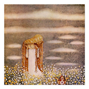 “Prinses Tuvstarr” John Bauer Aquarel Perfect Poster