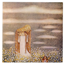 “Prinses Tuvstarr” John Bauer Aquarel Tegeltje
