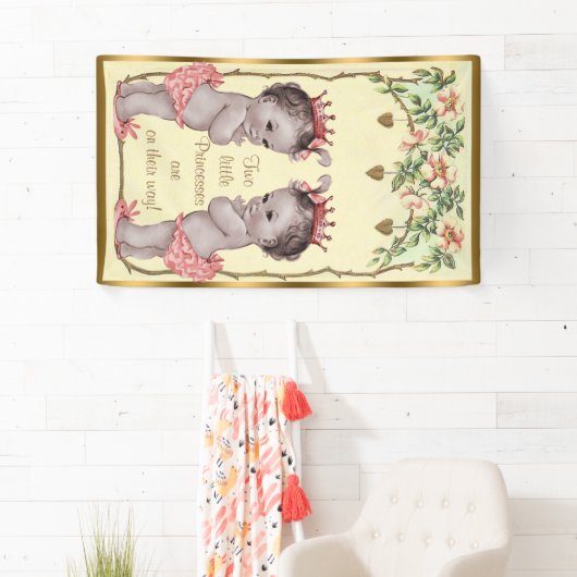 prinses Twins Rozen en harten Spandoek (Insitu)