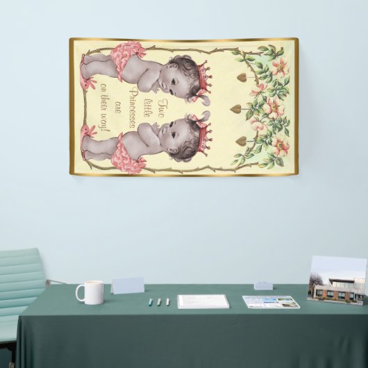  prinses Twins Rozen en harten Spandoek (Beurs)